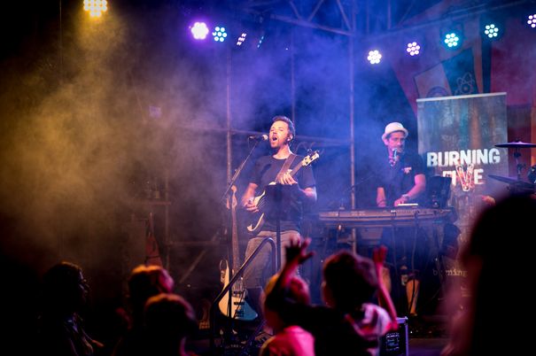 Veranstaltungstechnik bei einer Musikveranstaltung
